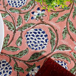 Dark Salmon Pink Round Tablecloth