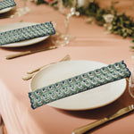 Basil Green Scallop Embroidery Napkins