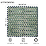 Basil Green Scallop Embroidery Napkins