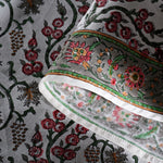 Coral Pink, Hunter Green Round Tablecloth