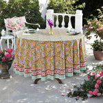 Biscotti Yellow Round Tablecloth