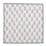 Punch Pink Scallop Embroidery Napkins