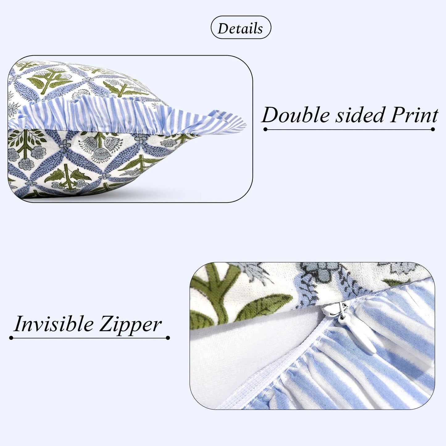 Light Steel Blue Sham Cover