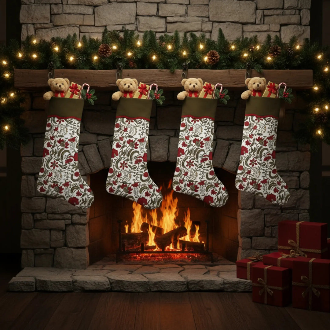Prune Red Christmas Stocking