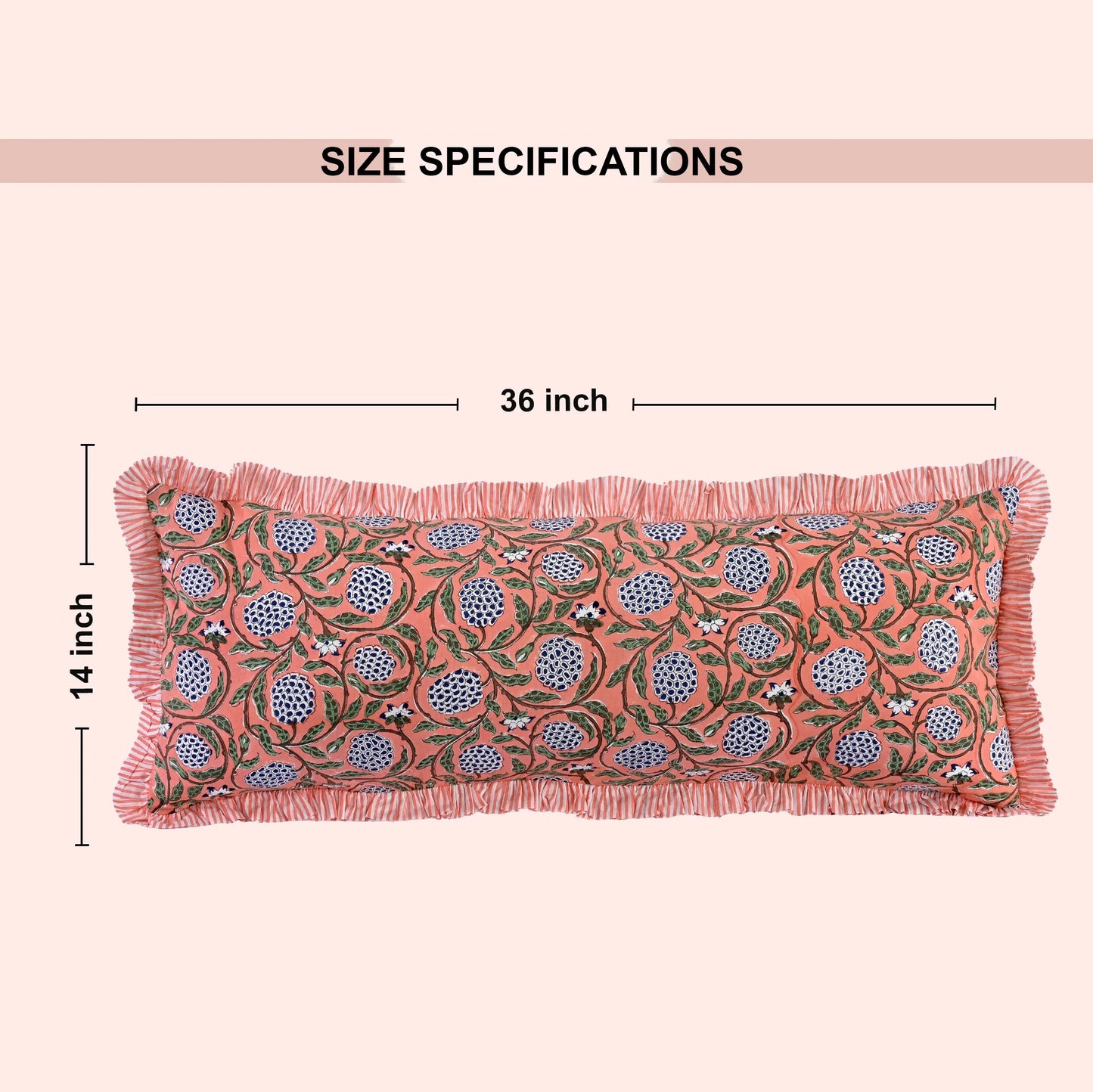 Dark Salmon Pink Sham Cover