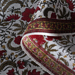 Prune Red, Army Green Round Tablecloth
