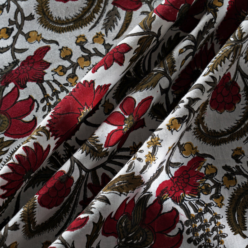 Prune Red, Army Green Round Tablecloth