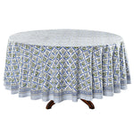Light Steel Blue Round Tablecloth