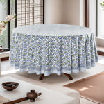 Light Steel Blue Round Tablecloth