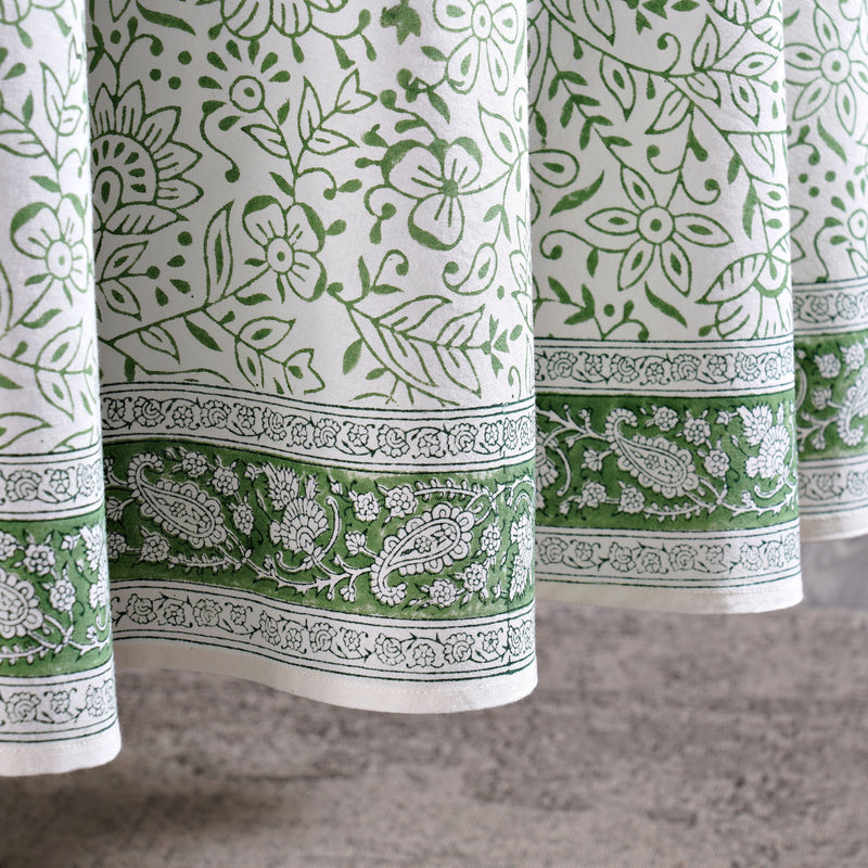 Sage Green Jaal Round Tablecloth