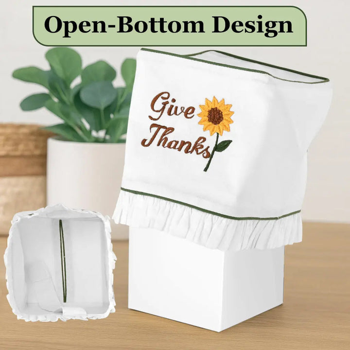 White dishcloth with &