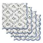 Powder Blue Scallop Embroidery Napkins