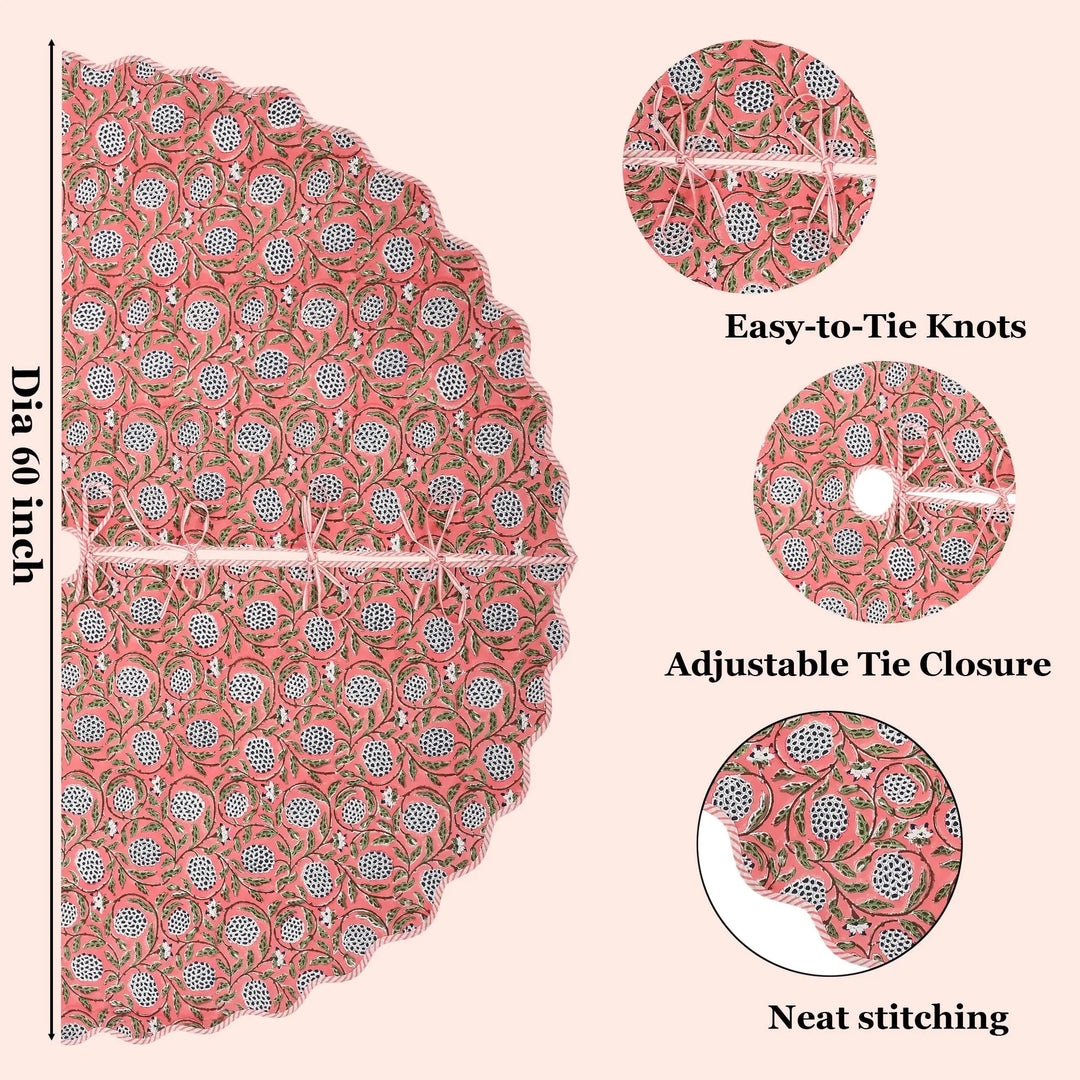 Dark Salmon Tree Skirt