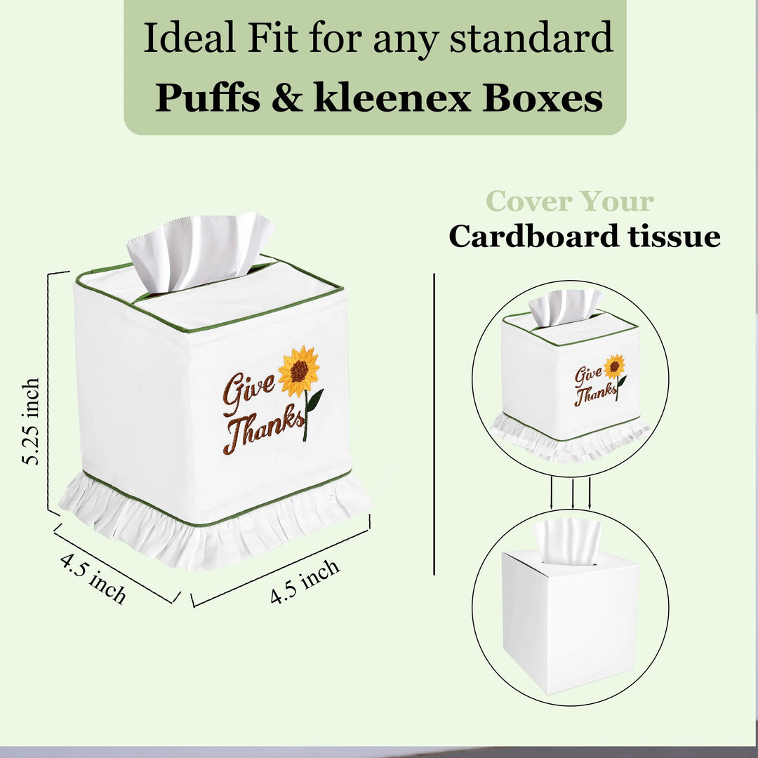 Tissue box cover with &