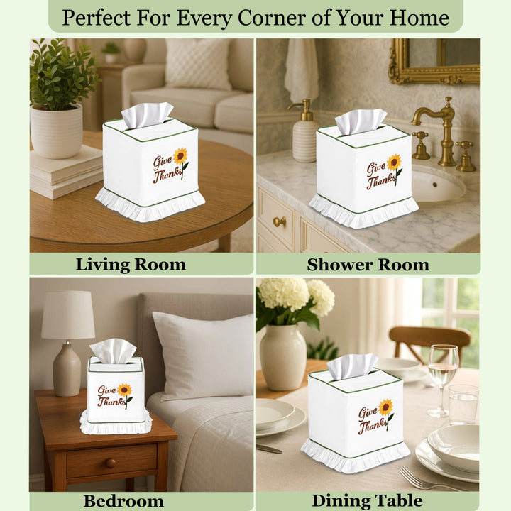 Tissue box cover with &