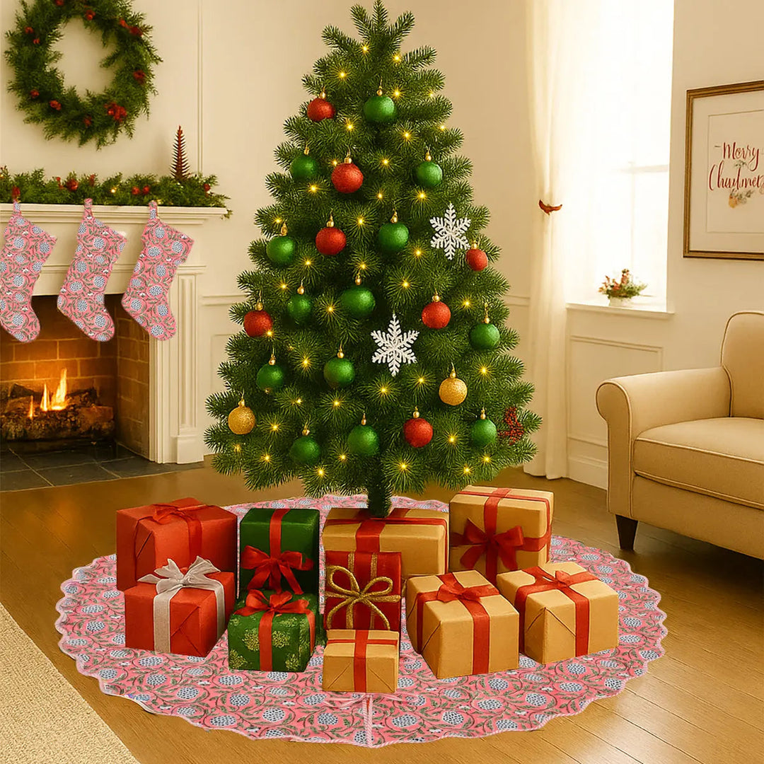 Dark Salmon Tree Skirt