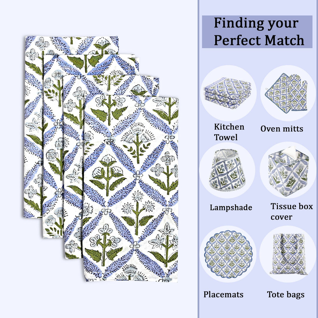 Light Steel Blue Plain Napkins