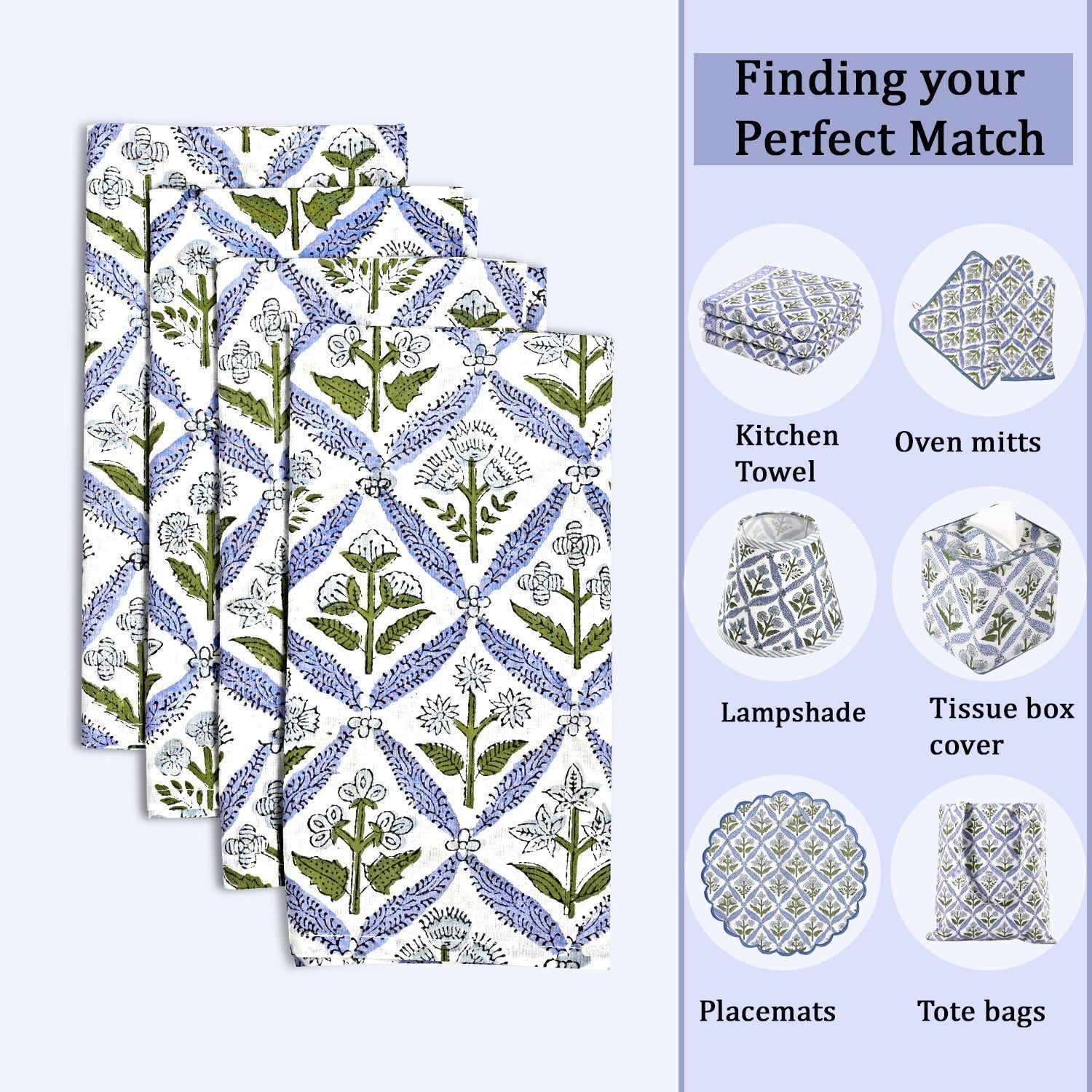 Light Steel Blue Plain Napkins