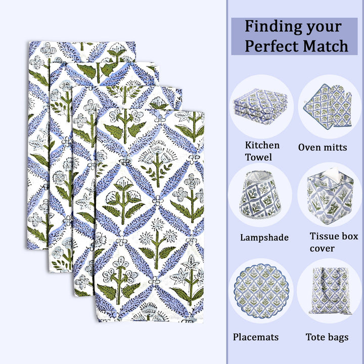 Light Steel Blue Plain Napkins