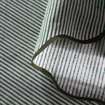 Green Stripe, Green Scallops Piping Round Tablecloth