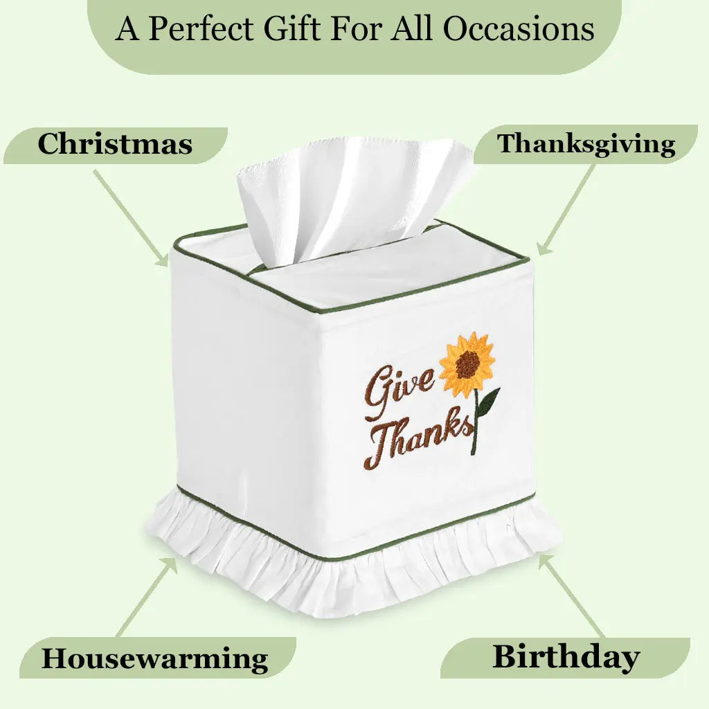 Tissue box cover with &