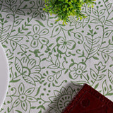 Sage Green Jaal Round Tablecloth