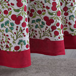 Garnet Red Cherry Print Round Tablecloth