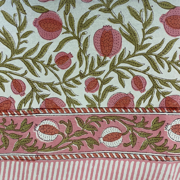 Blush Pink Pomegranate Square Tablecloth