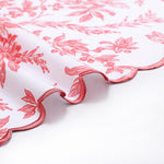 Tulip Pink Scallop Scallop Embroidery Napkins