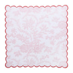 Tulip Pink Scallop Scallop Embroidery Napkins