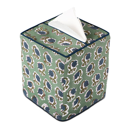 Basil Green Tissue Box Cover