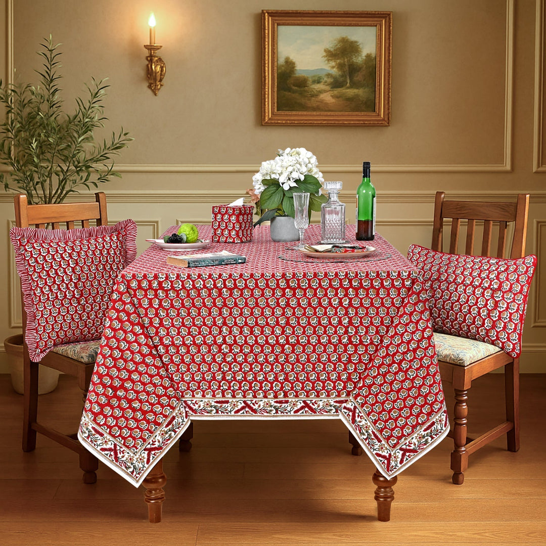 Choclate Cosmos Red Rectangle Tablecloth