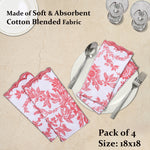 Tulip Pink Scallop Scallop Embroidery Napkins