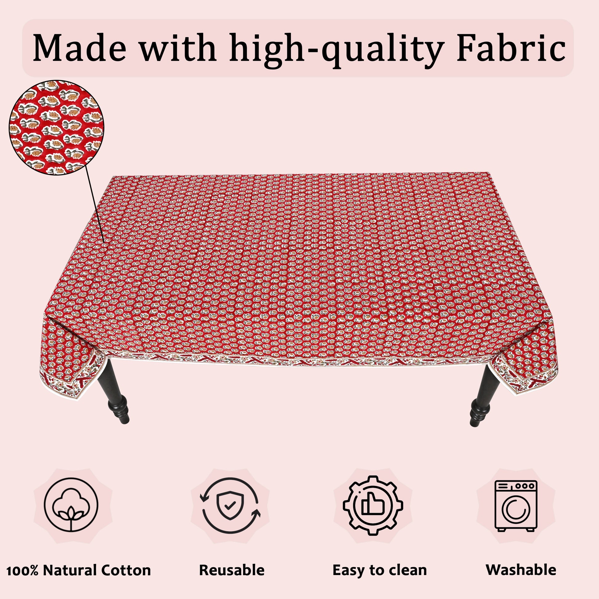 Choclate Cosmos Red Rectangle Tablecloth