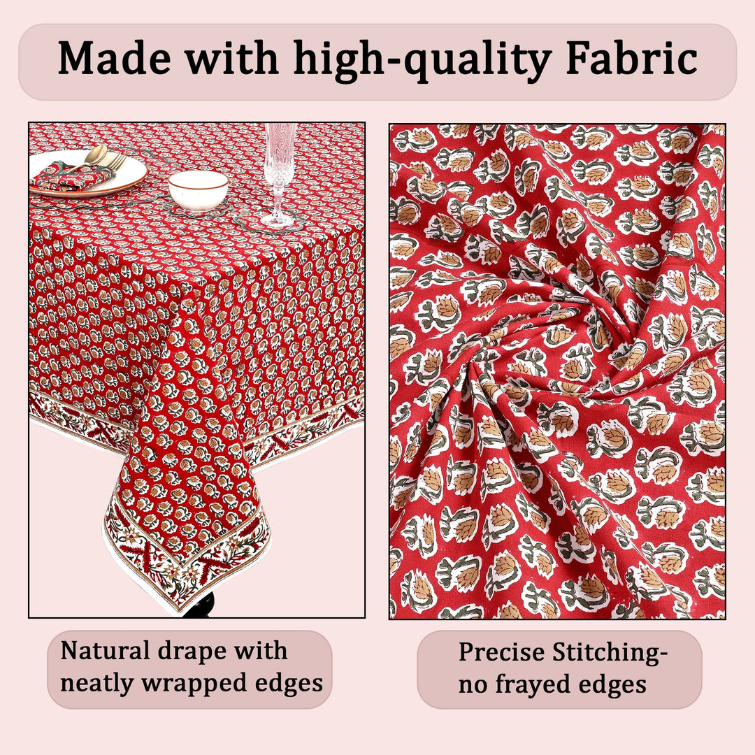 Choclate Cosmos Red Rectangle Tablecloth