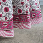 Sangria Red, Cerise Pink Pomegranate Design Round Tablecloth