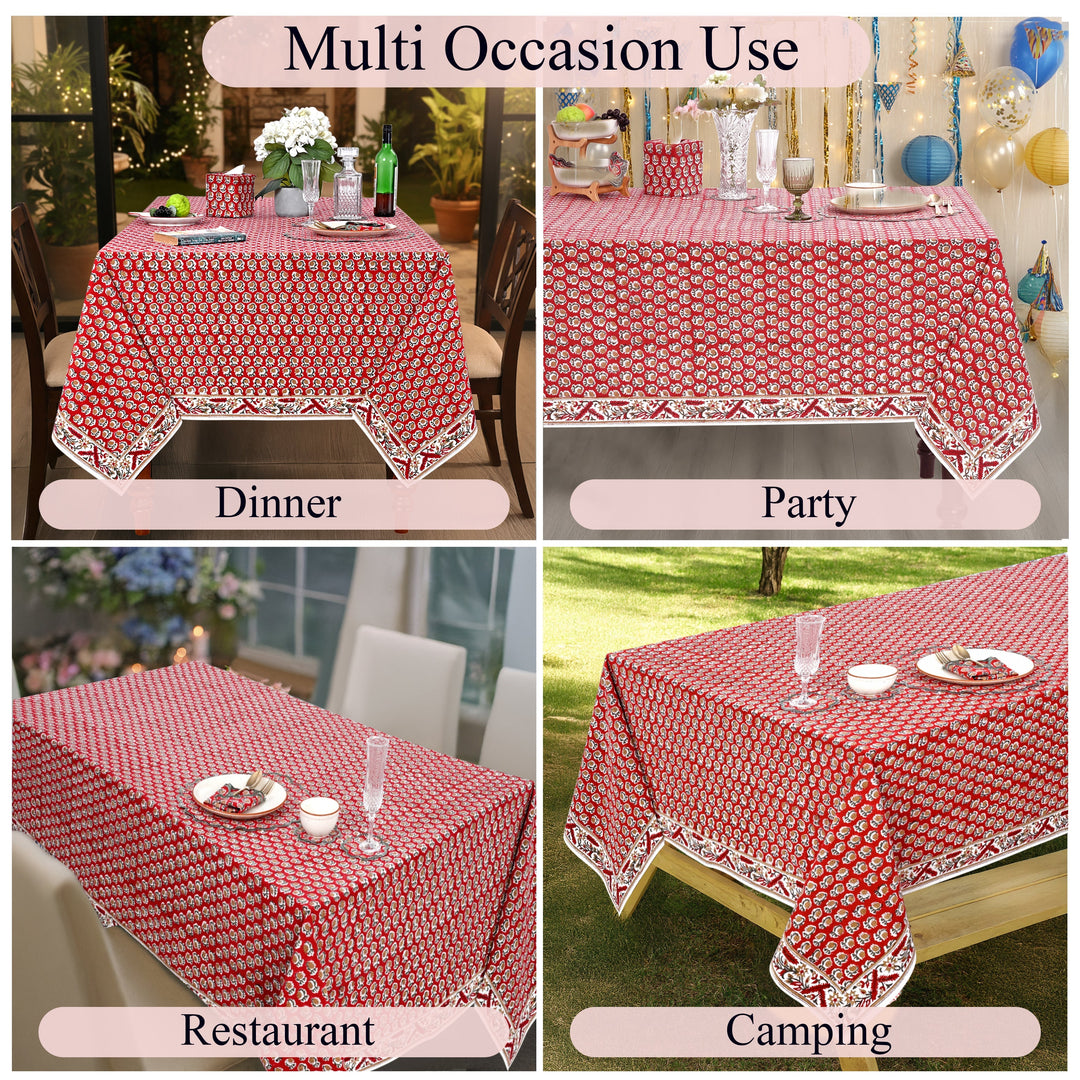 Choclate Cosmos Red Rectangle Tablecloth