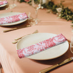 Tulip Pink Scallop Scallop Embroidery Napkins