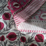 Sangria Red, Cerise Pink Pomegranate Design Round Tablecloth
