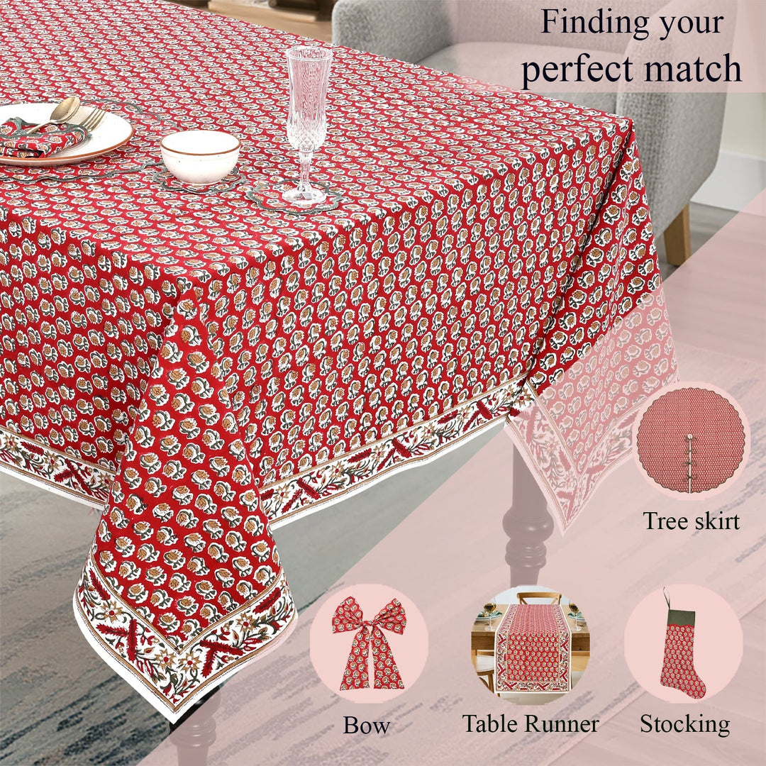 Choclate Cosmos Red Rectangle Tablecloth