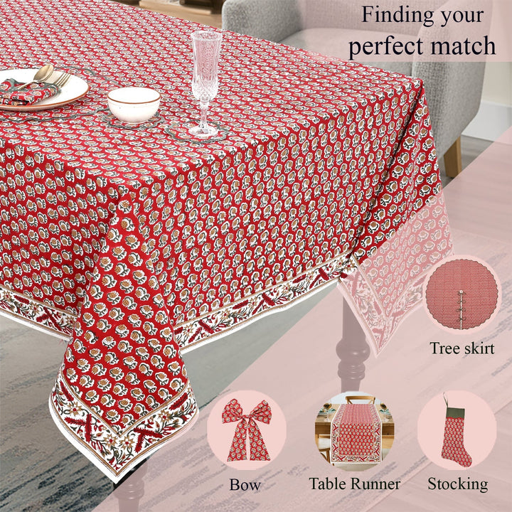 Choclate Cosmos Red Rectangle Tablecloth