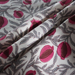 Sangria Red, Cerise Pink Pomegranate Design Round Tablecloth
