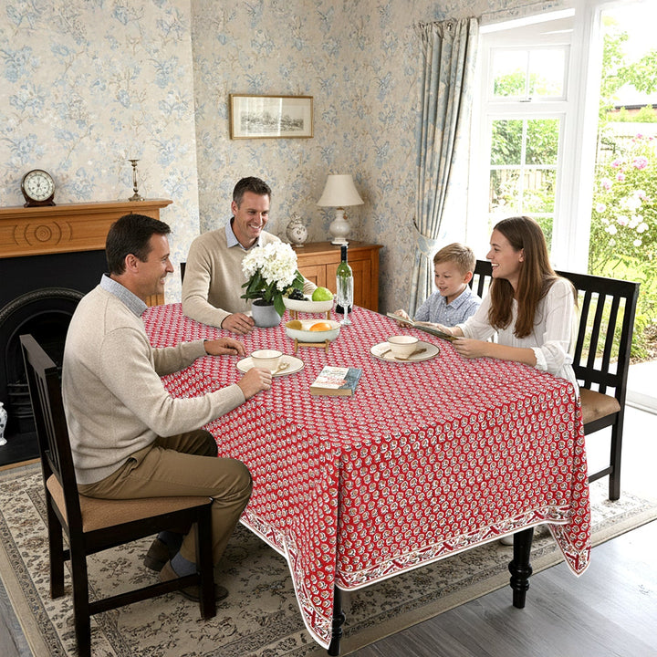 Choclate Cosmos Red Rectangle Tablecloth