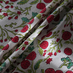 Garnet Red Cherry Print Round Tablecloth