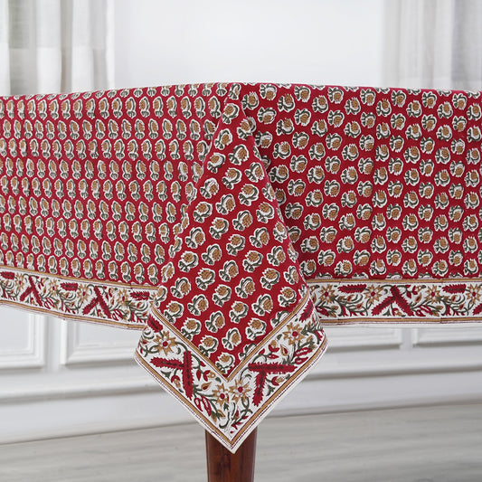 Choclate Cosmos Red Rectangle Tablecloth