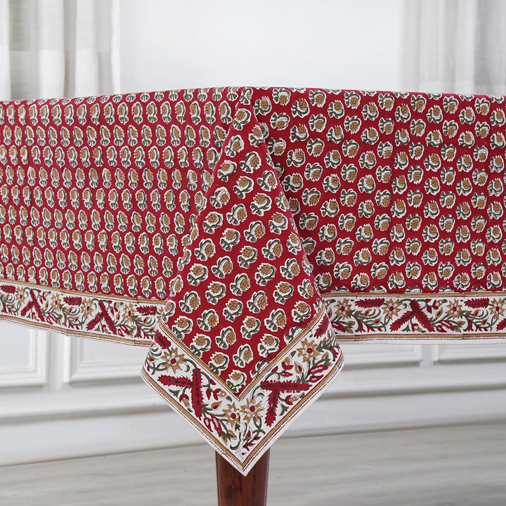 Choclate Cosmos Red Rectangle Tablecloth