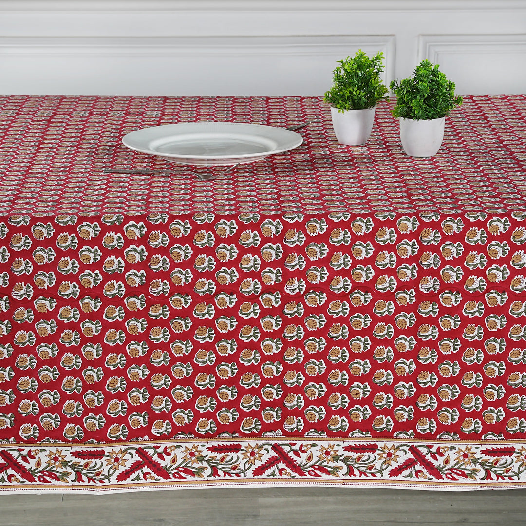 Choclate Cosmos Red Rectangle Tablecloth