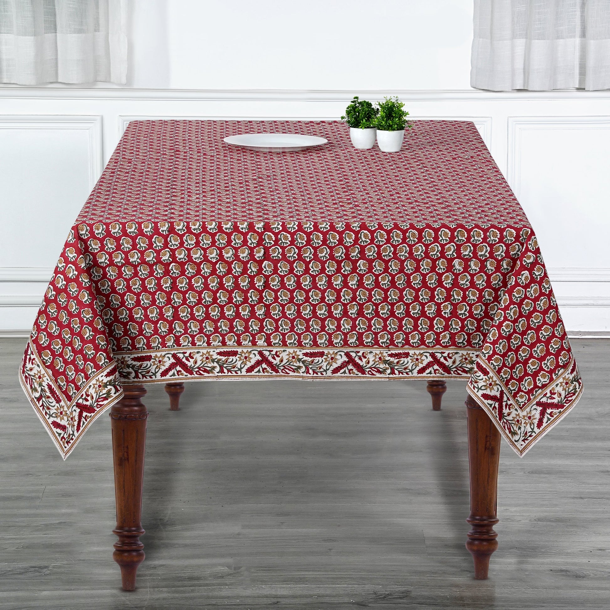 Choclate Cosmos Red Rectangle Tablecloth