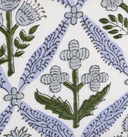 Light Steel Blue Piping Tissue Box Cover