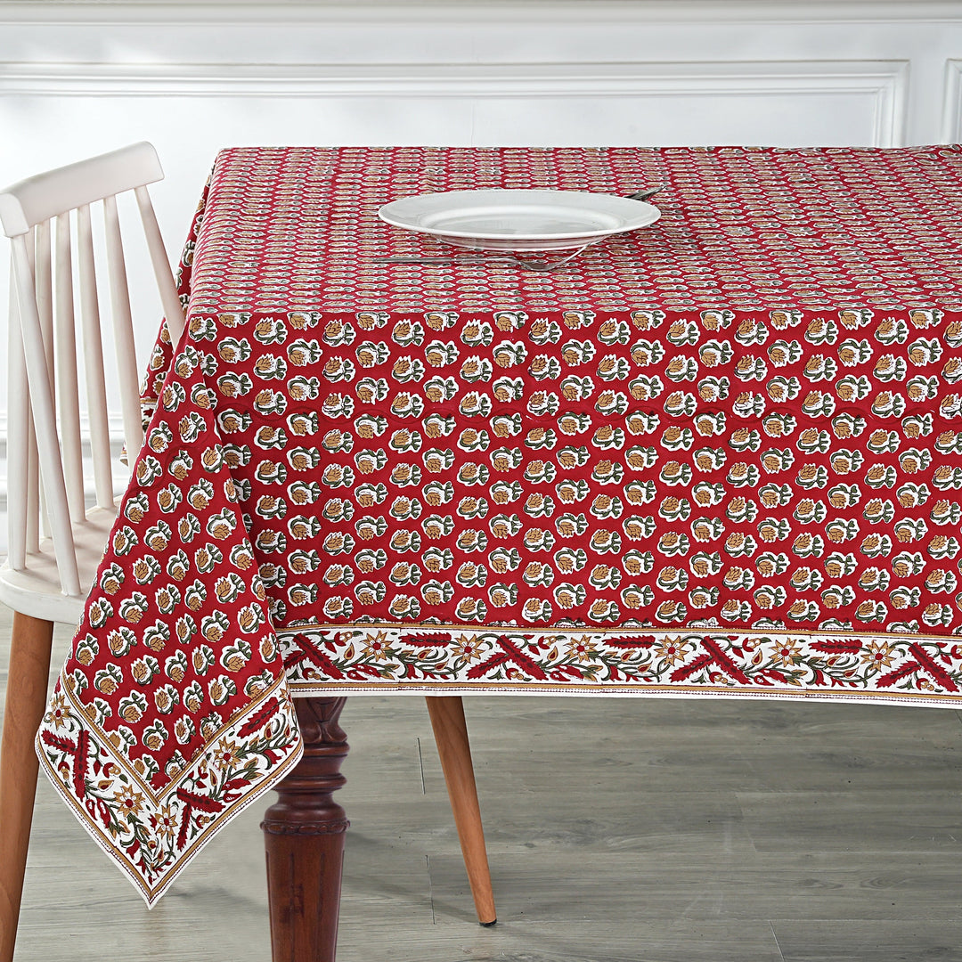 Choclate Cosmos Red Rectangle Tablecloth